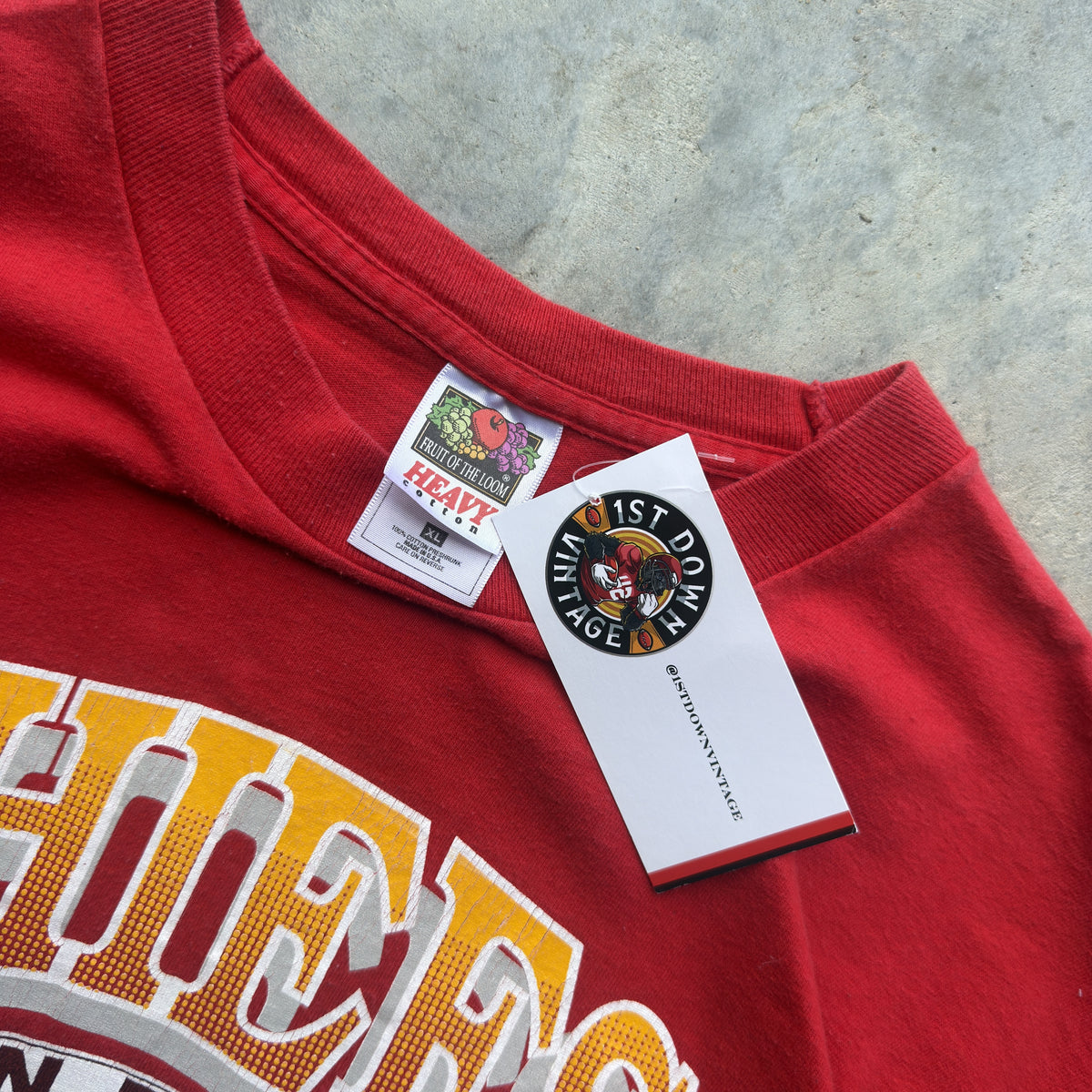 1992 Kansas City Chiefs Graphic Logo 7 T-Shirt (XL)