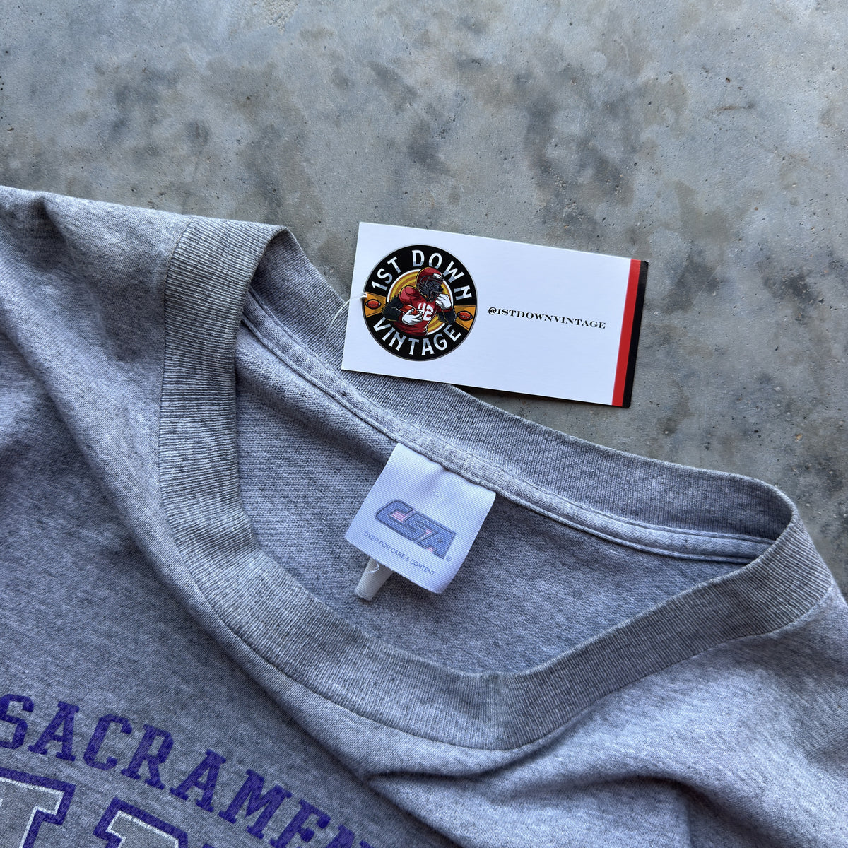 90s Sacramento Kings Grey Vintage T-Shirt (L)