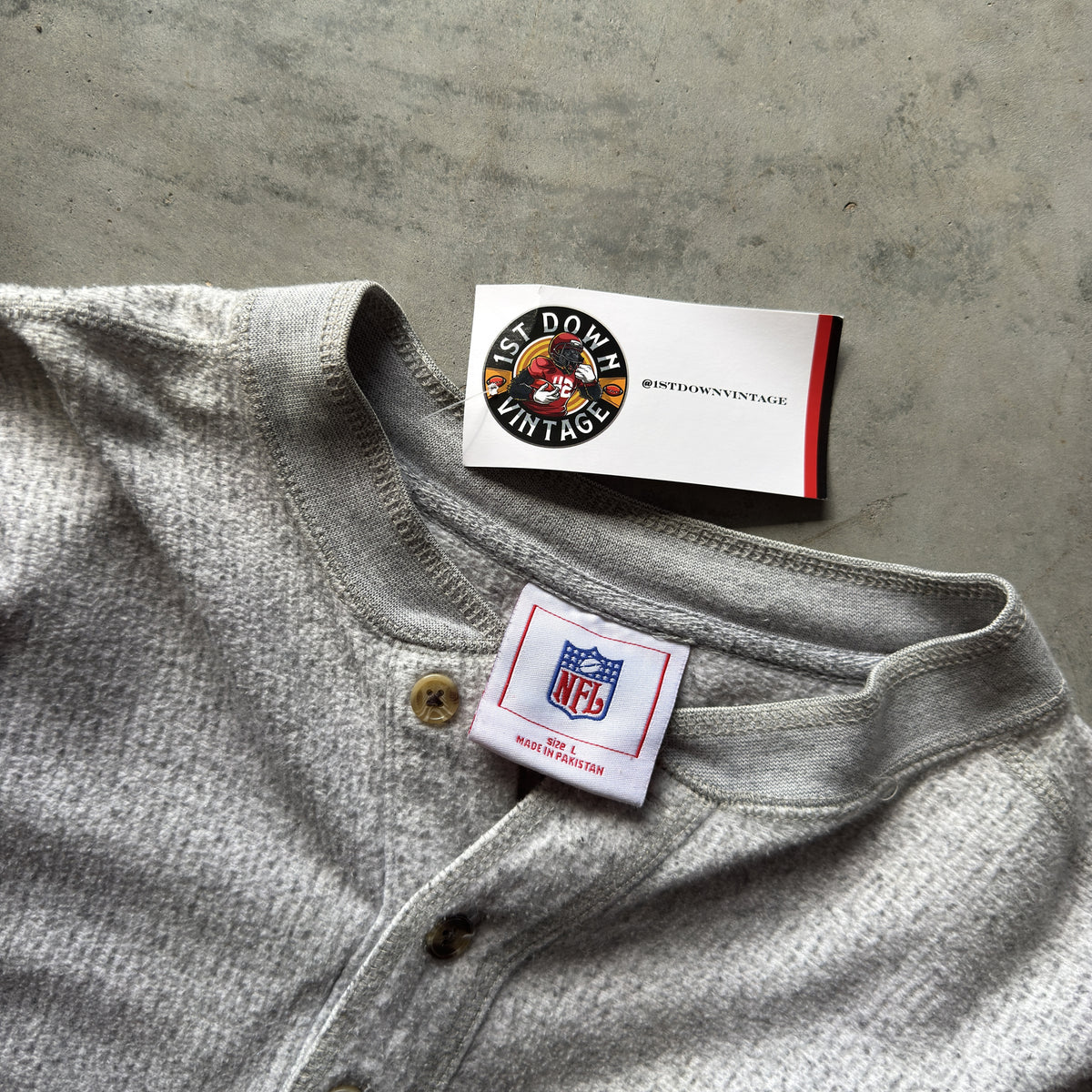 San Francisco 49ers Embroidered Henley (L)
