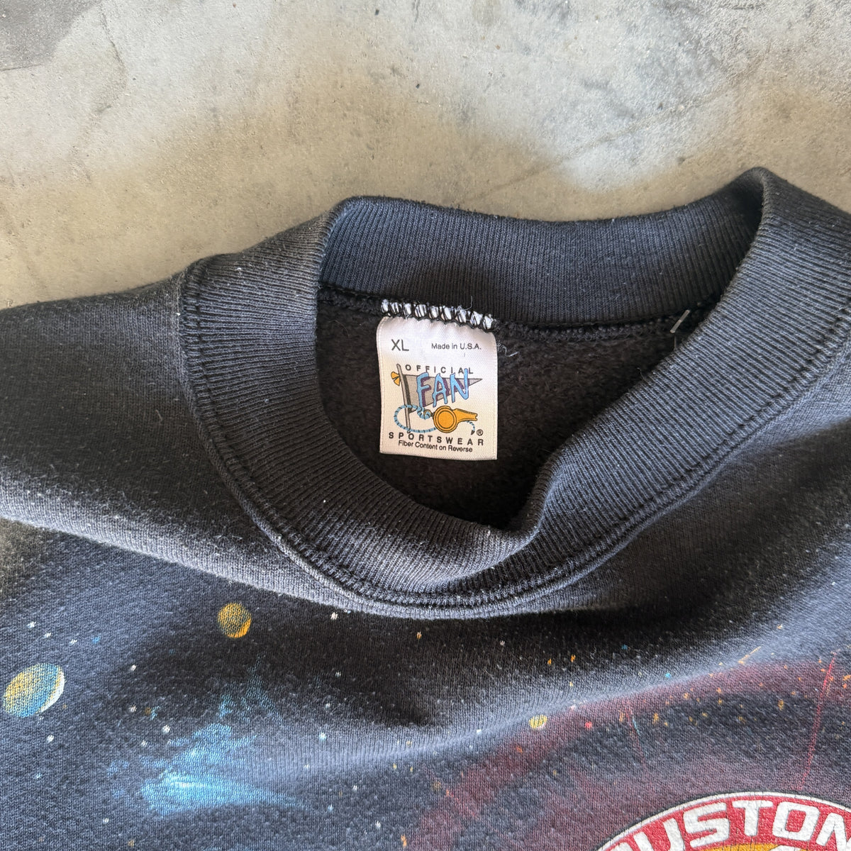 90s Houston Rockets Galaxy NBA Official Fan Crewneck (XL)