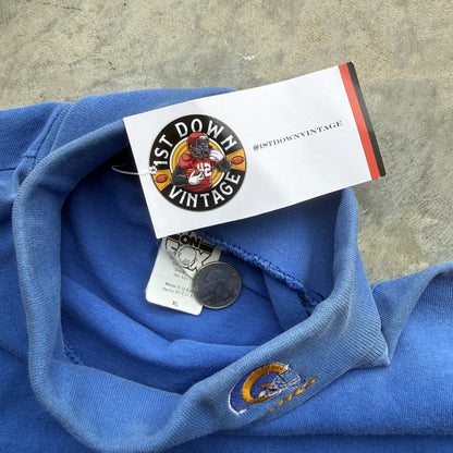90s Saint Louis Rams Embroidered Helmet Mock Neck Long Sleeve (XL)