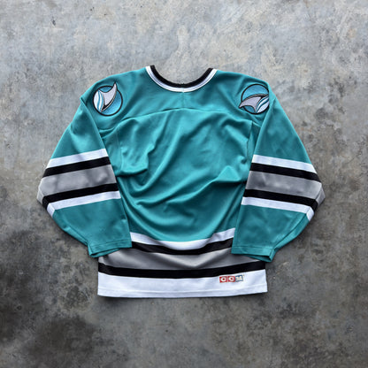 90s San Jose Sharks CCM Vintage NHL Jersey (S)