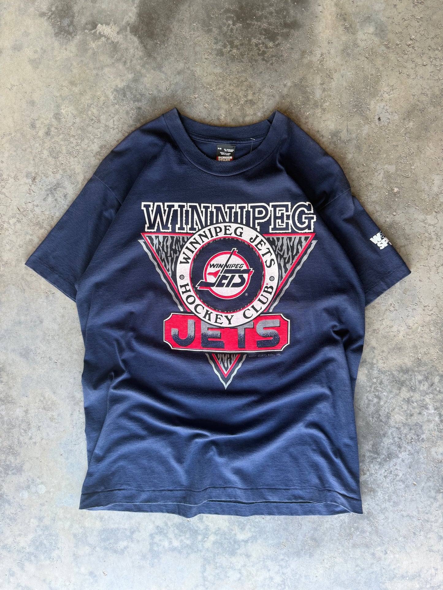 1990 Winnipeg Jets Vintage NHL T-Shirt (XL)