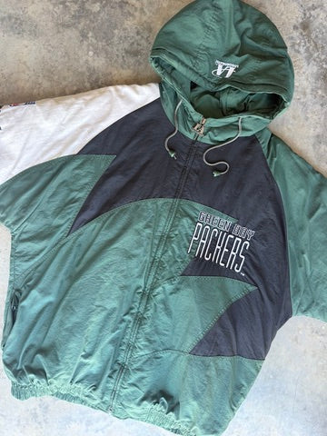 90s Green Bay Packers Logo Athletic Sharktooth Jacket (XL)