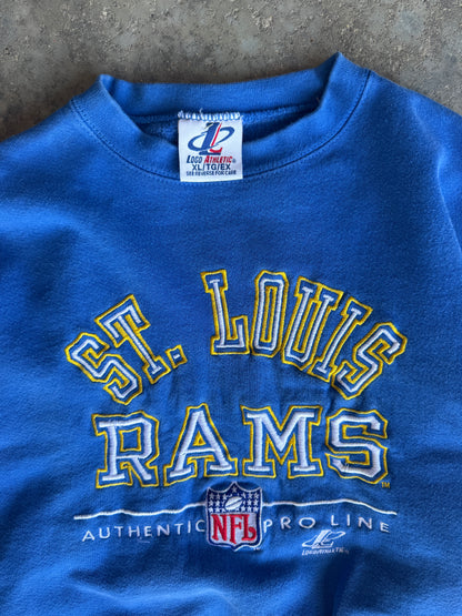 90s St. Louis Rams Logo Athletic Embroidered Sweatshirt (XL)