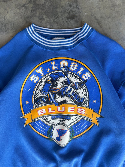 1991 St. Louis Blues Goalie Mockneck Sweatshirt (XL)
