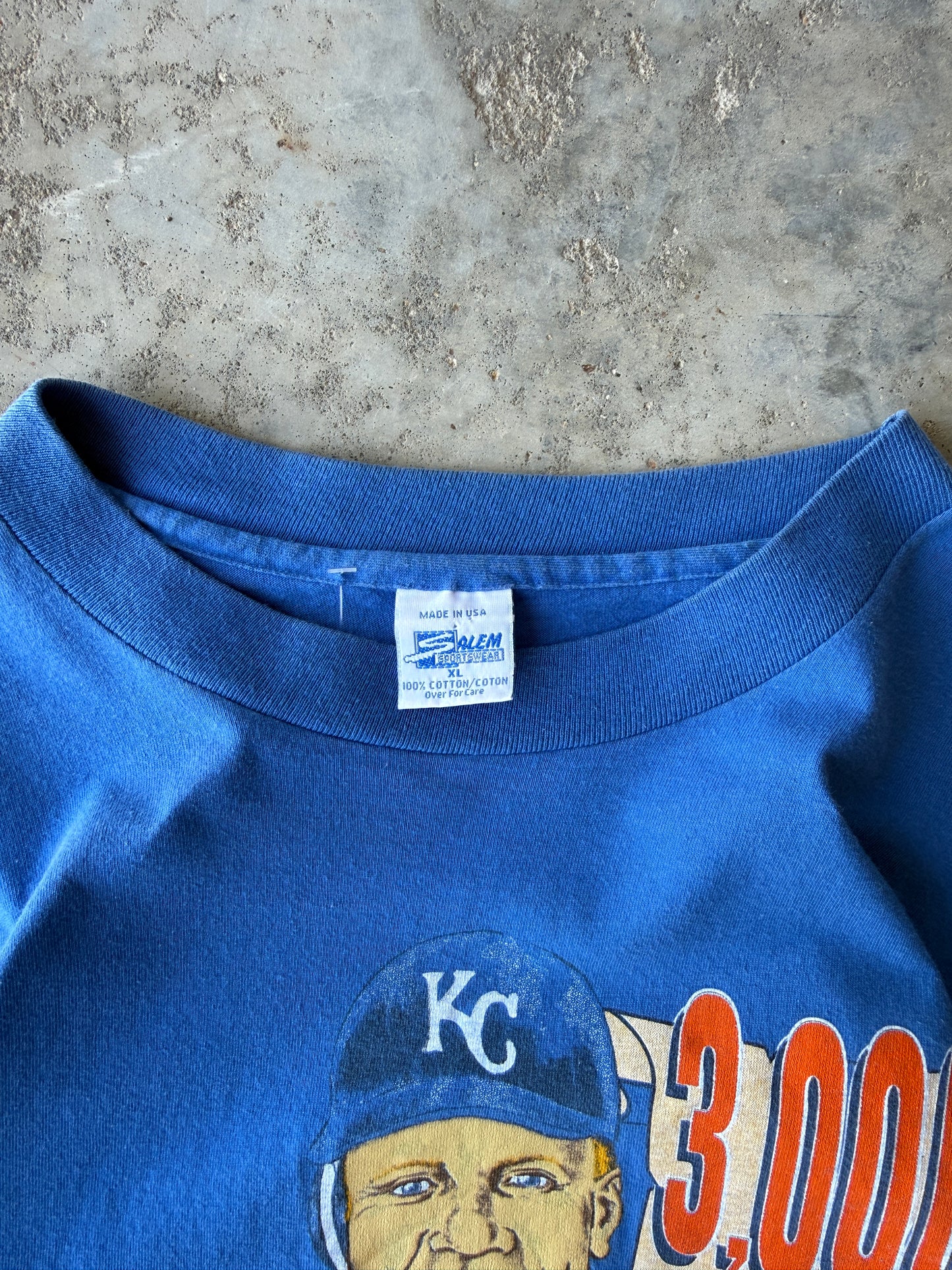 1992 George Brett KC Royals 3000 Hits T-Shirt (XL)