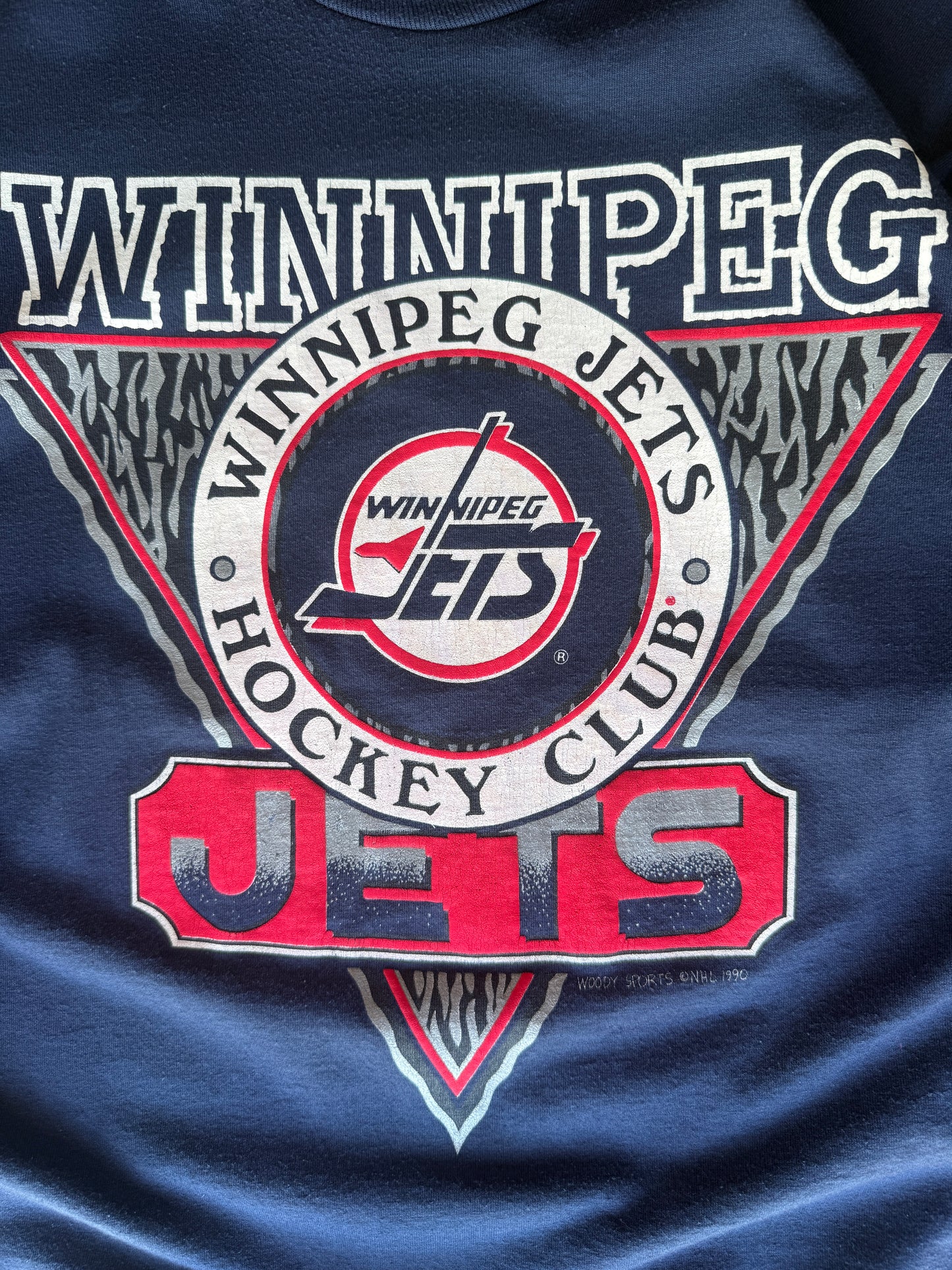 1990 Winnipeg Jets Vintage NHL T-Shirt (XL)