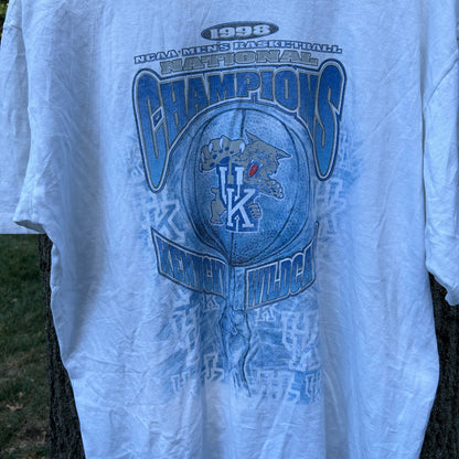 1998 Kentucky Wildcats Championship T-shirt (L)