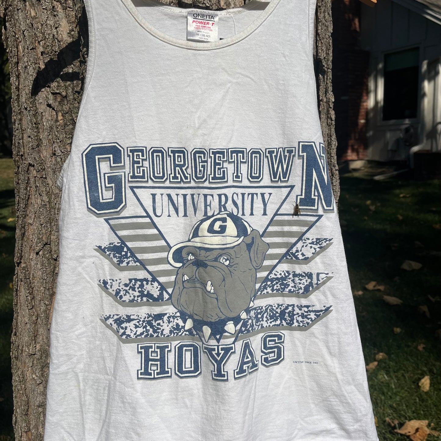 1991 Georgetown Hoyas Cutoff Tank-top (M)