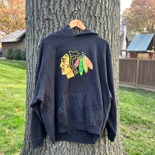 Vintage Chicago Blackhawks Hoodie (XXL)