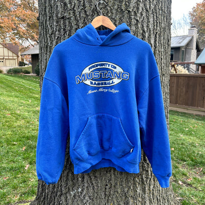 90's Blue Russell Mount Mercy College Hoodie (L)