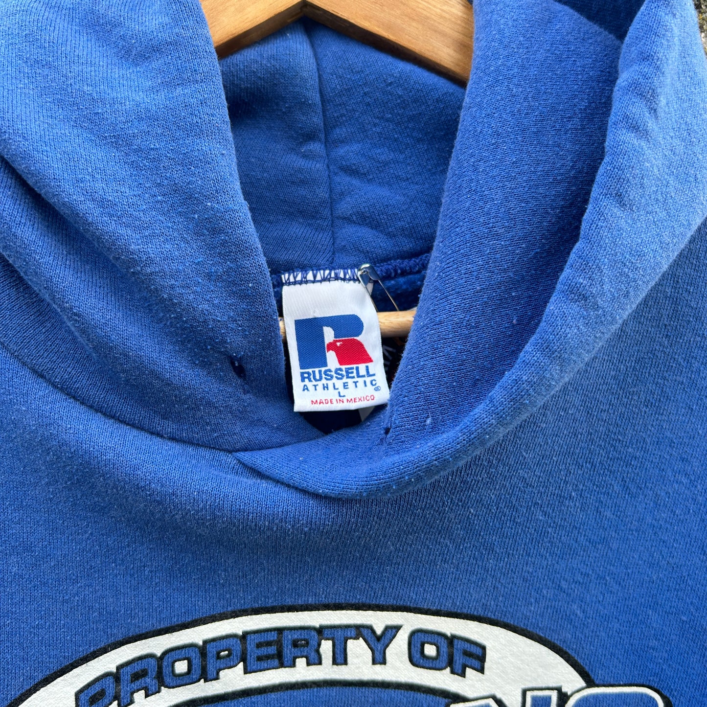 90's Blue Russell Mount Mercy College Hoodie (L)