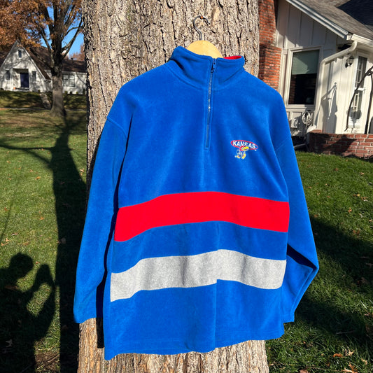 90's Kansas Jayhawks Fleece Jacket (L)