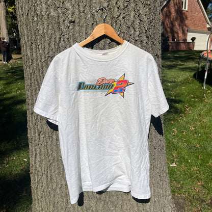 90's Dave Darland White Racing T-shirt (L)