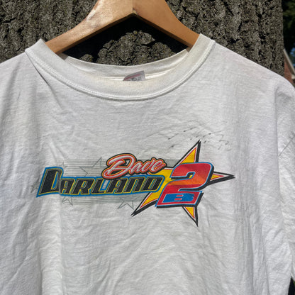 90's Dave Darland White Racing T-shirt (L)