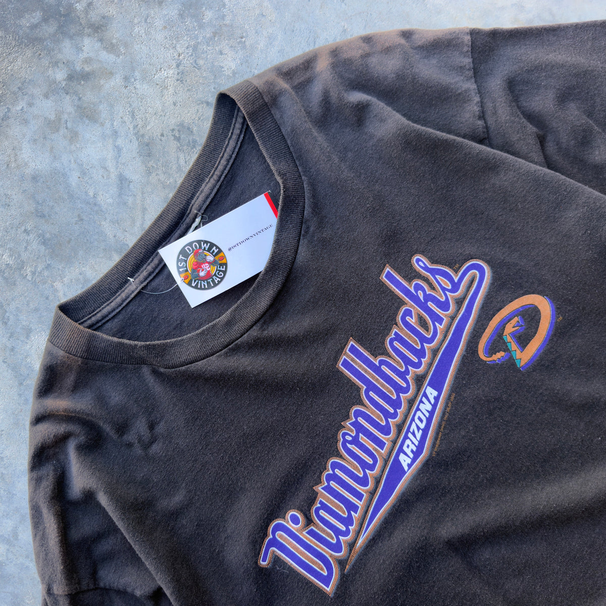 90s Arizona Diamondbacks Script Logo T-Shirt (L)