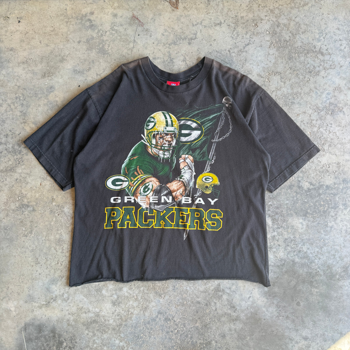 00s Green Bay Packers Black Vintage T-shirt (XL)