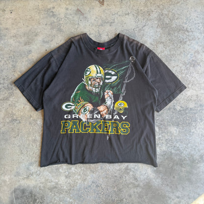 00s Green Bay Packers Black Vintage T-shirt (XL)