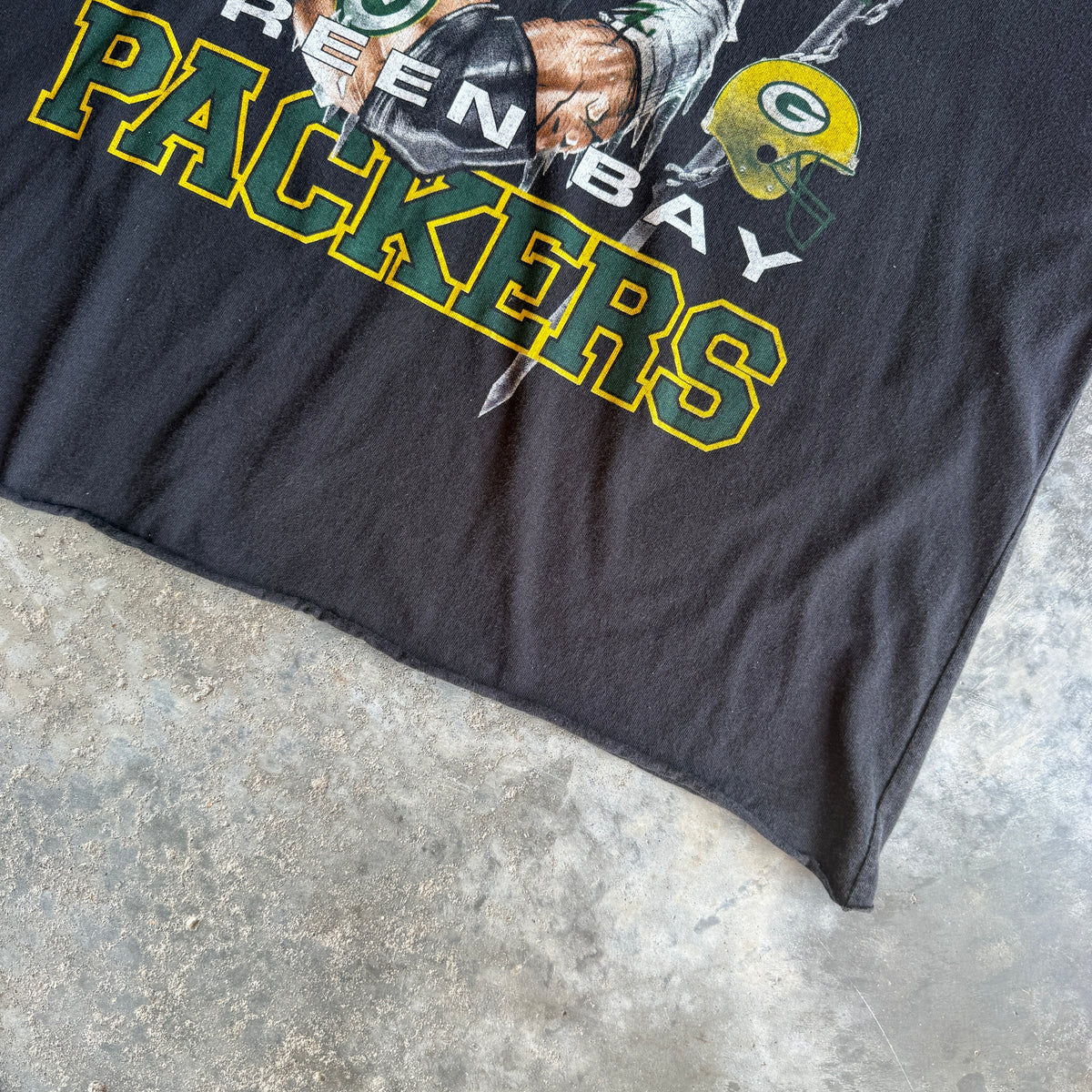 00s Green Bay Packers Black Vintage T-shirt (XL)