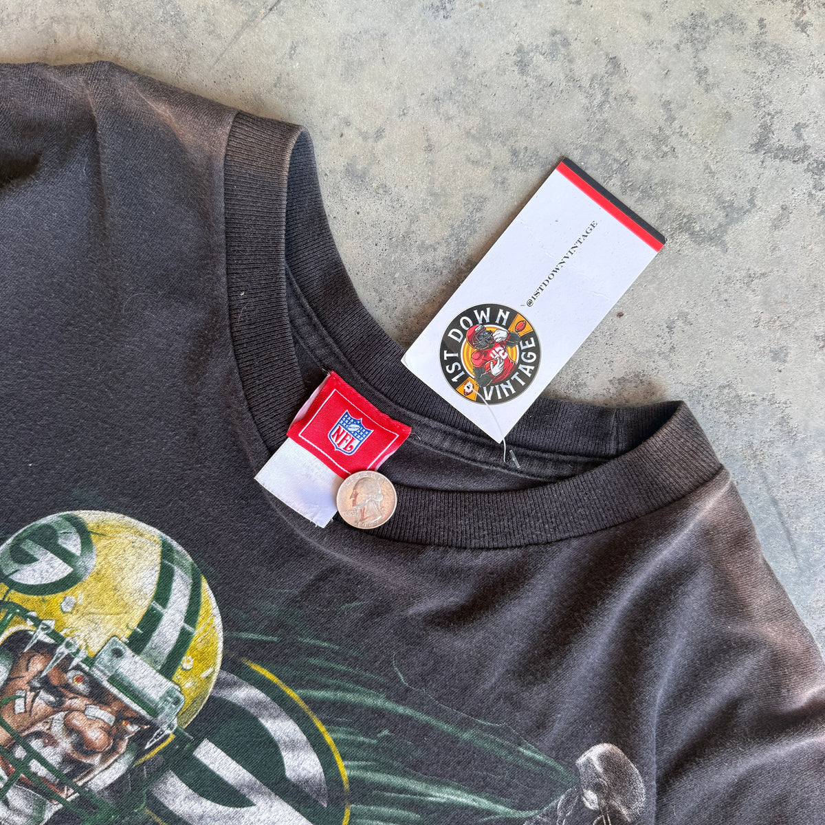 00s Green Bay Packers Black Vintage T-shirt (XL)