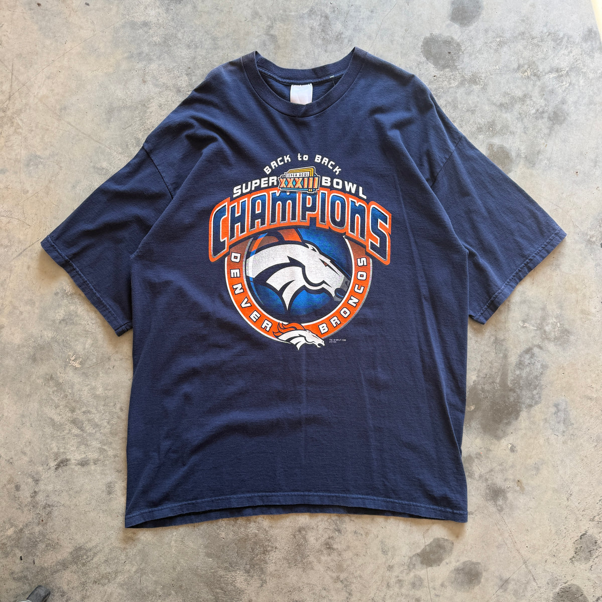 1998 Denver Broncos Back to Back Champions T-Shirt (XXL)
