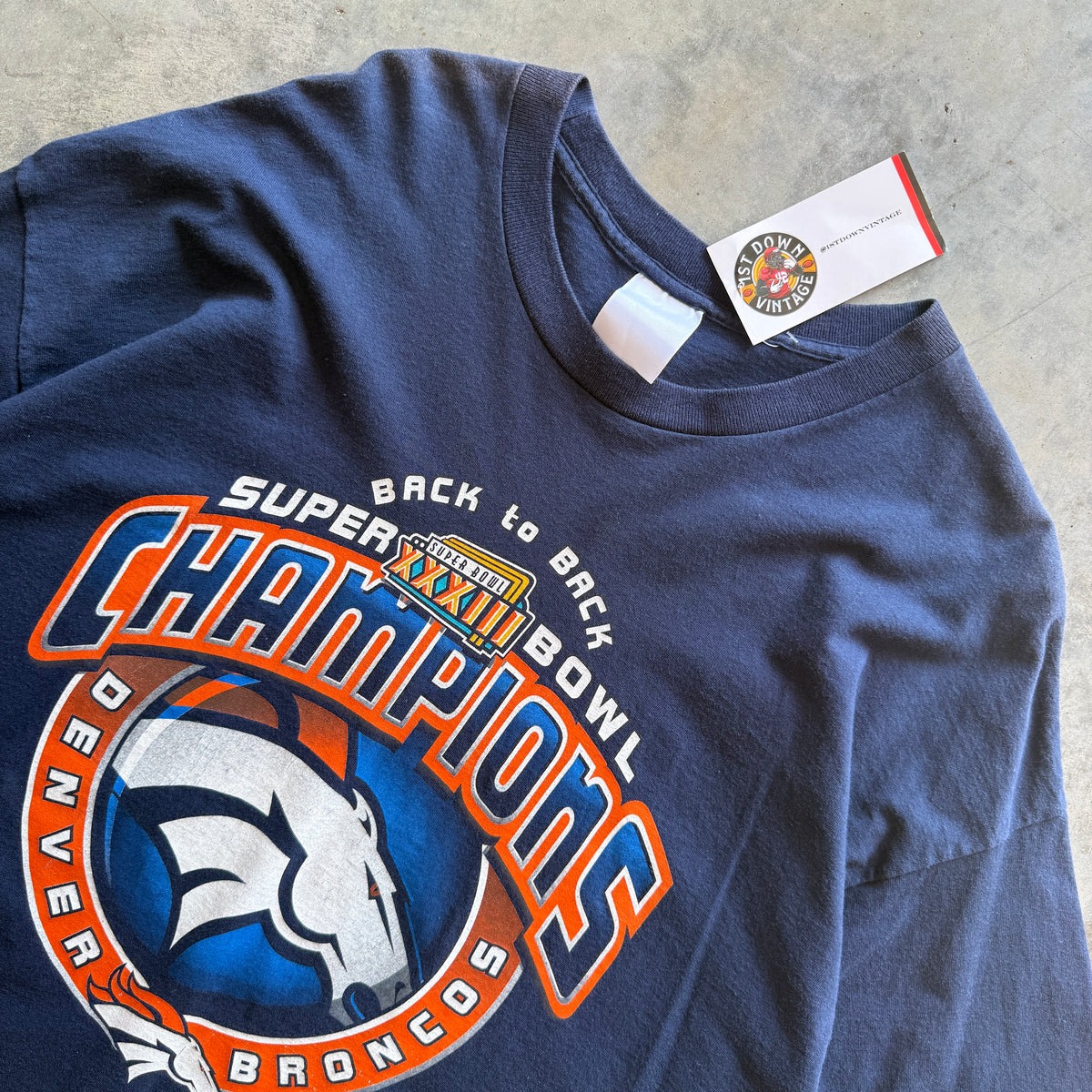 1998 Denver Broncos Back to Back Champions T-Shirt (XXL)