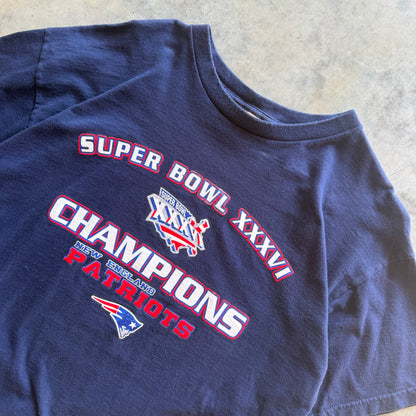 2002 New England Patriots Super Bowl XXXVI Champions T-Shirt (Large)