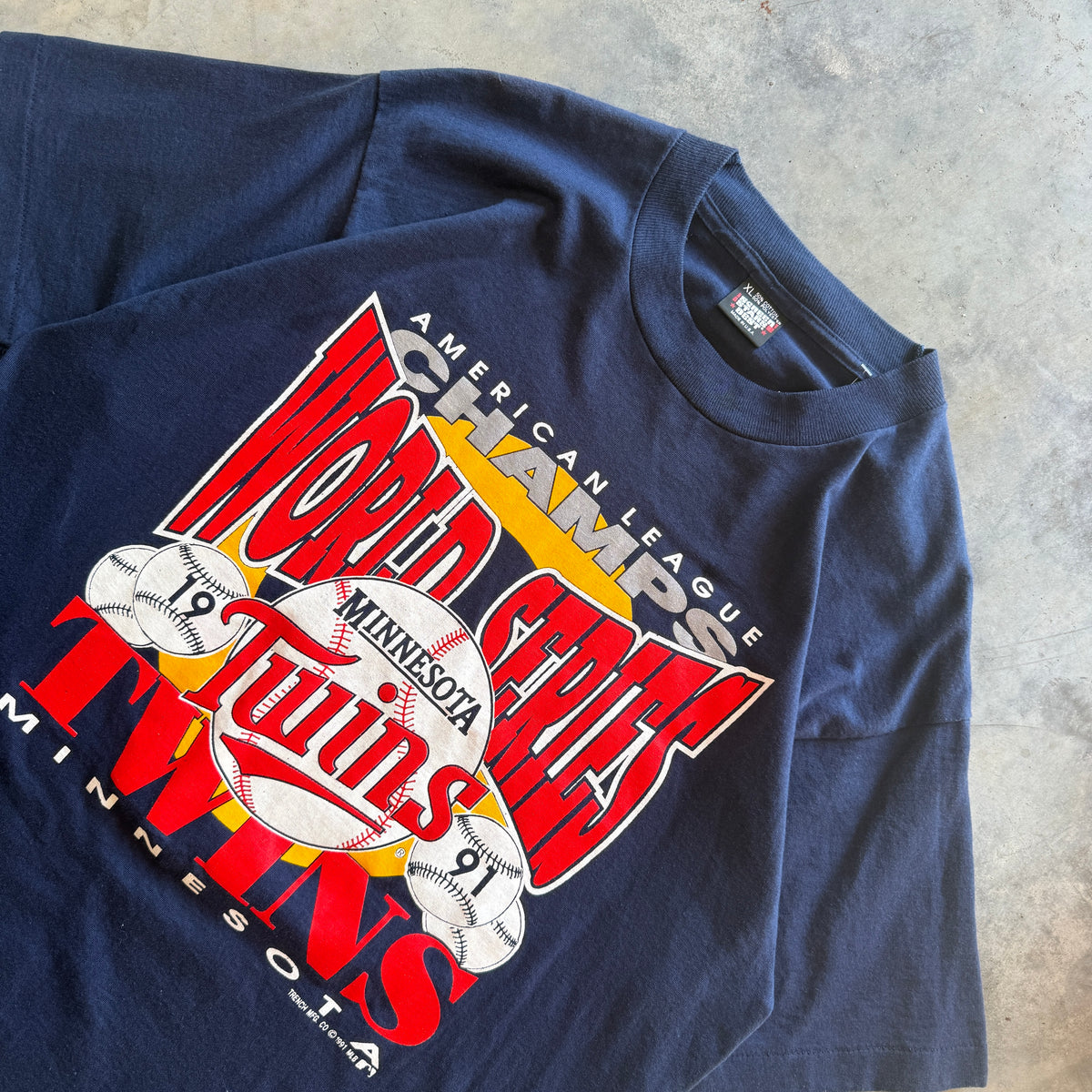 1991 Minnesota Twins American League Champs T-Shirt (XL)