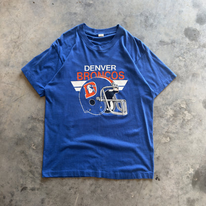 80's Denver Broncos Helmet Vintage T-Shirt (M)