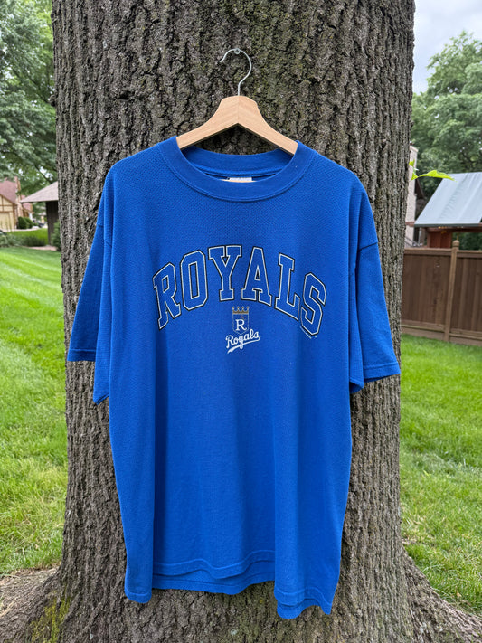 00's KC Royals Blue Mesh T-shirt (XXL)