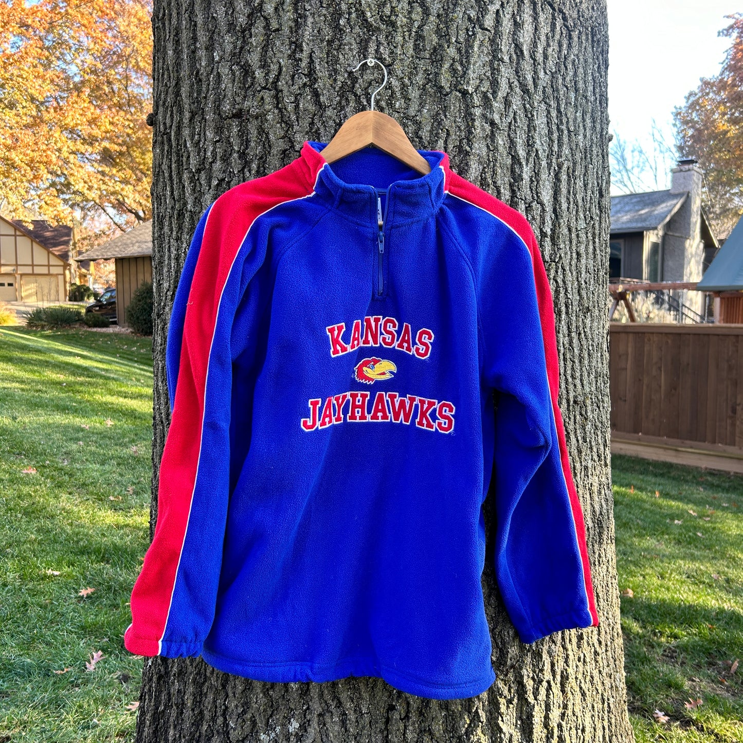 90's Kansas Jayhawks Fleece Jacket (M)