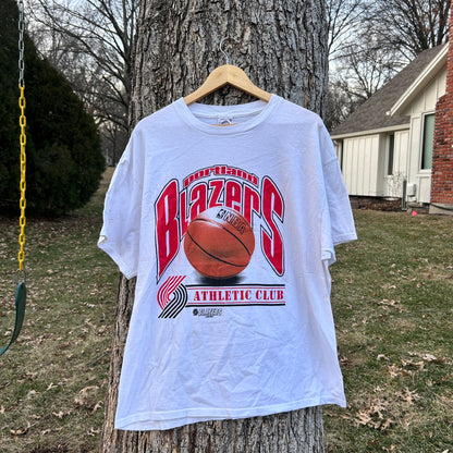 90's Portland Trailblazers Logo Athletic T-shirt (XL)