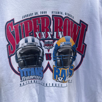 2000 Rams Vs. Titans Superbowl T-shirt (XXL)