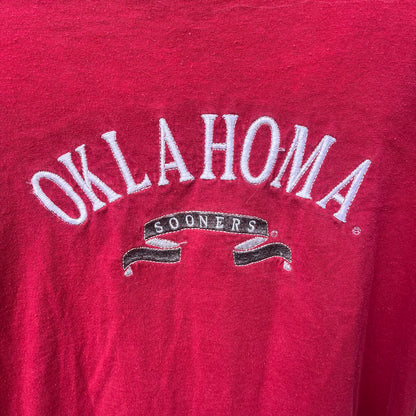 90's Oklahoma Sooners Embroidered T-shirt (L)