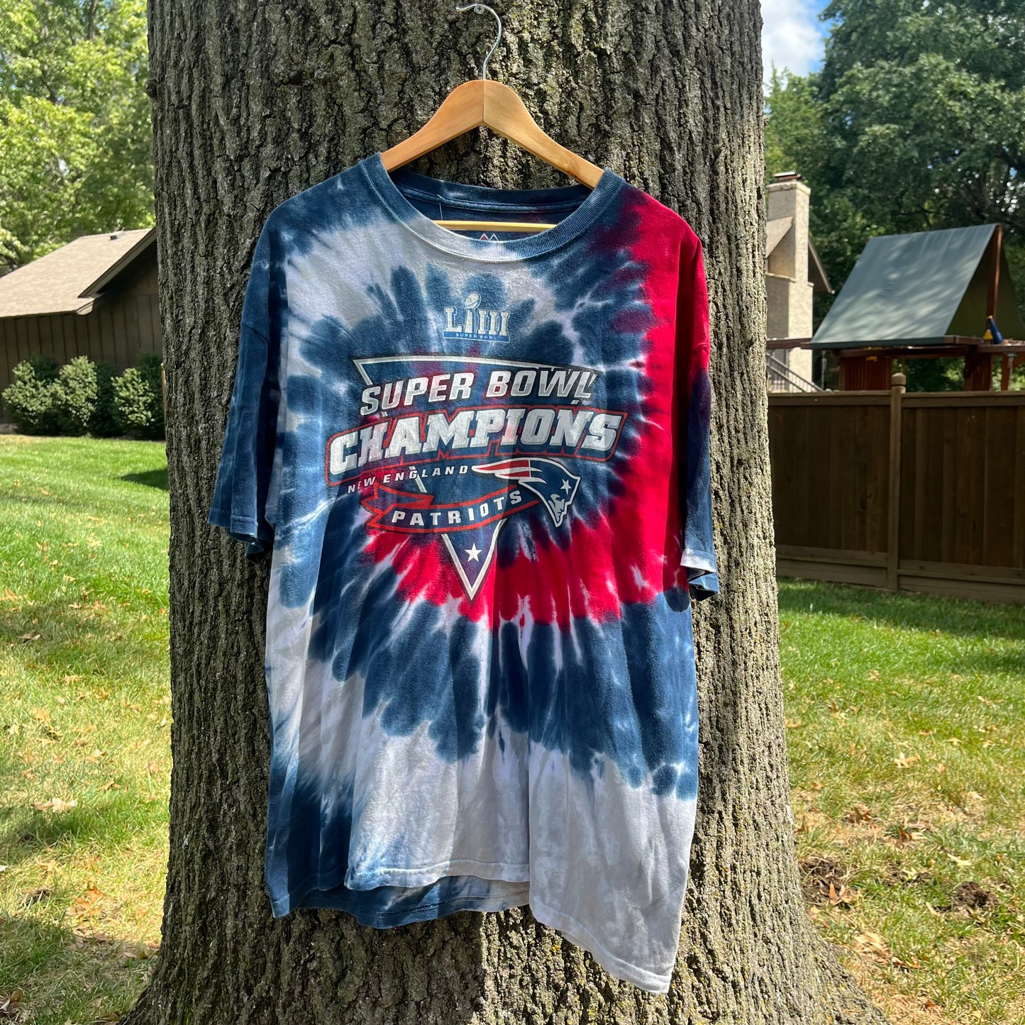 New England Patriots Tie Dye Superbowl T-shirt (XL)