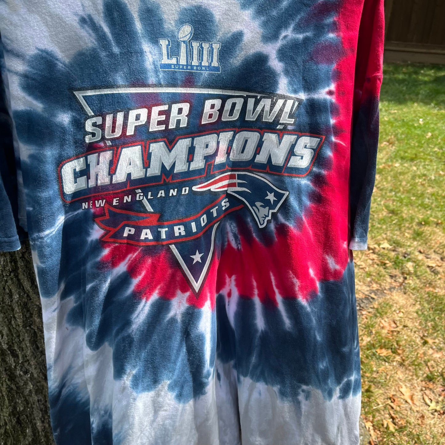 New England Patriots Tie Dye Superbowl T-shirt (XL)