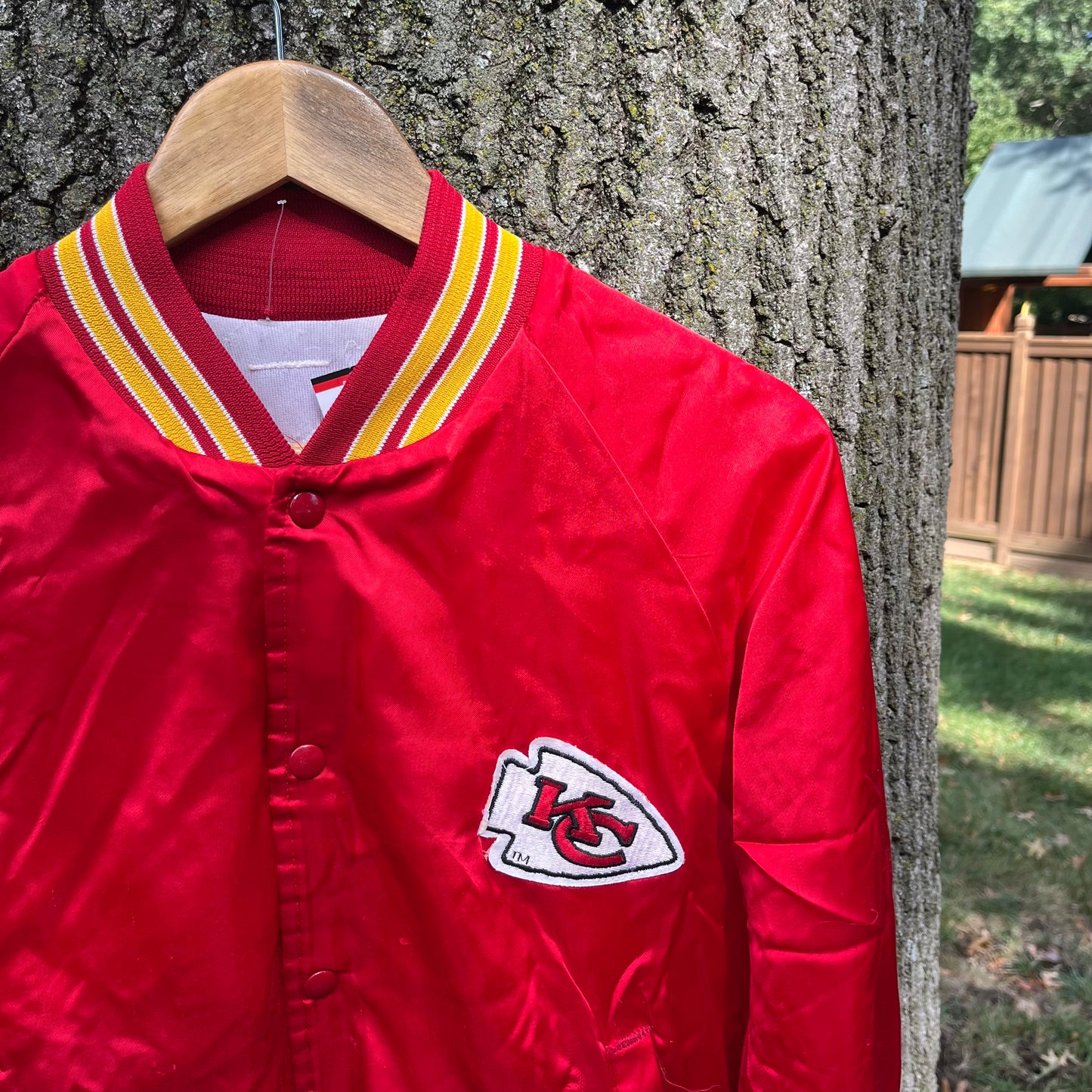 90's Kansas City Chiefs Satin Jacket (M)