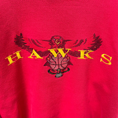 90's Starter Atlanta Hawks Embroidered Sweatshirt (L)