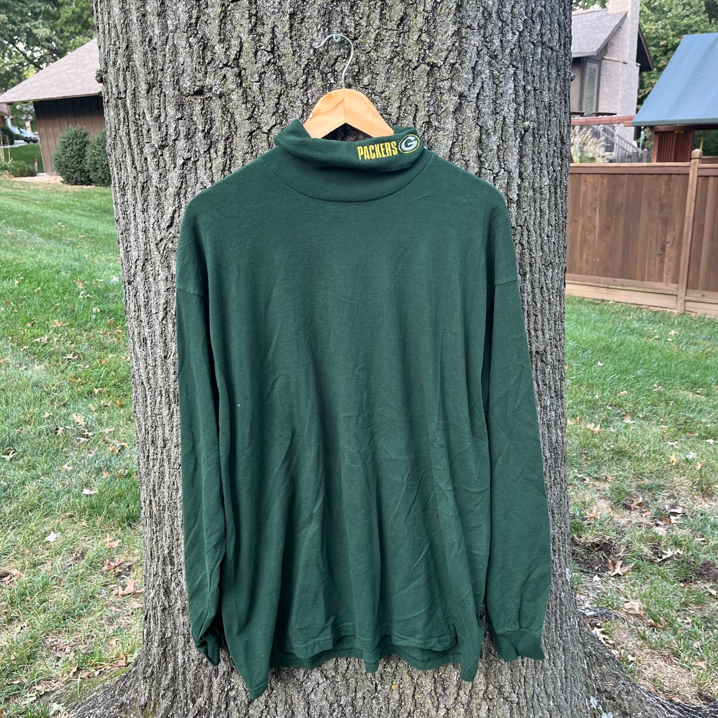 90's Green Bay Packers Embroidered Turtle Neck (L)