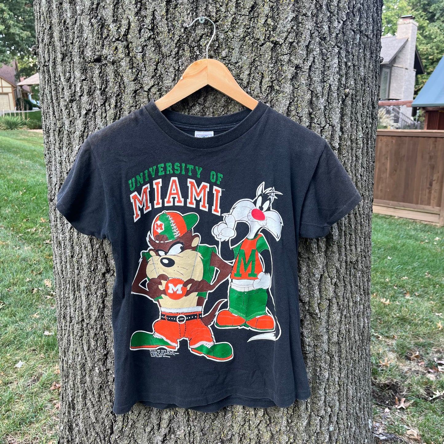 1993 University of Miami Hurricanes Looney Tunes Wrap Around t-shirt (S)