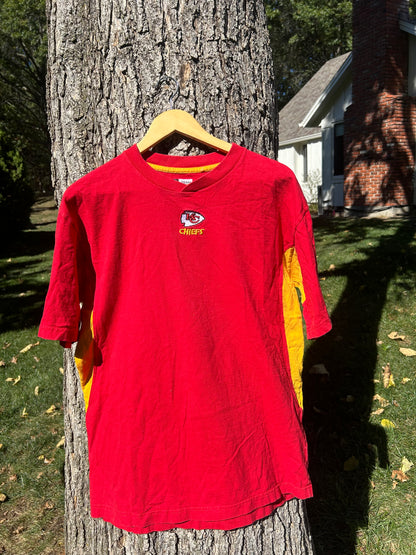 Chiefs Embroidered Red and Yellow T-shirt (XXL)