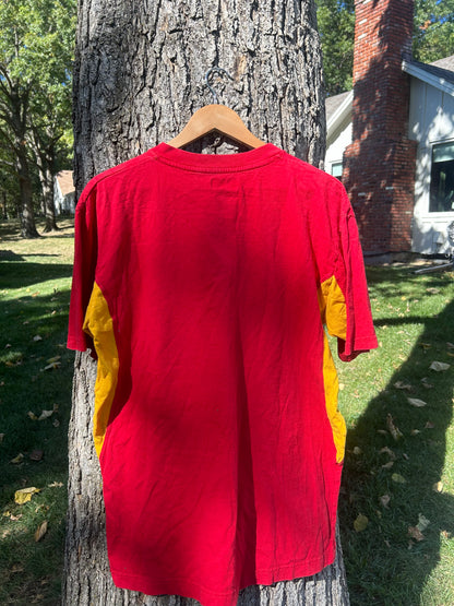 Chiefs Embroidered Red and Yellow T-shirt (XXL)