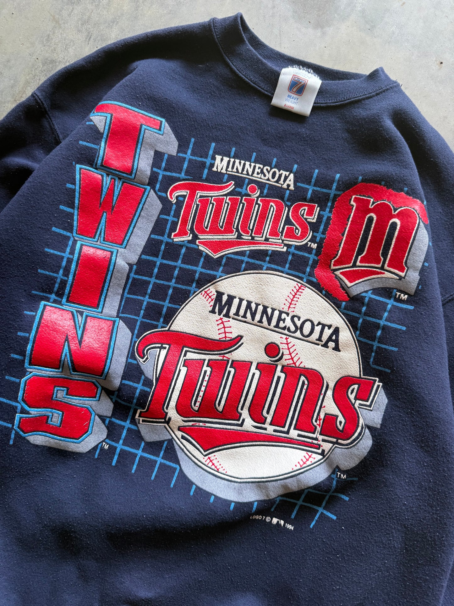 1994 Minnesota Twins Puff Print Sweatshirt (XL)