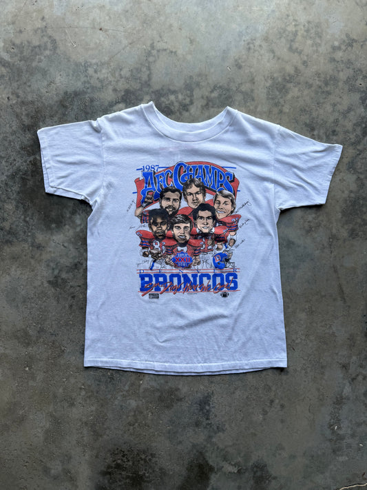 1987 Denver Broncos AFC Champs Caricature T-shirt (M)