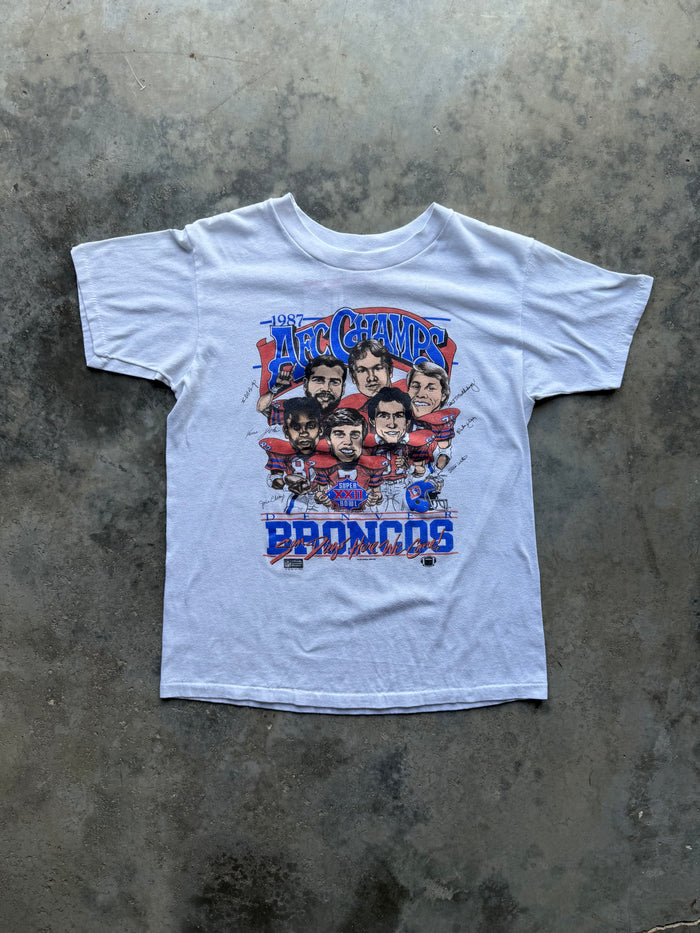 1987 Denver Broncos AFC Champs Caricature T-shirt (M)