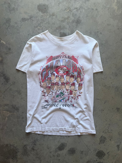 1990 Cincinnati Reds World Series Champs Wire to Wire Salem Sportswear T-shirt (M)