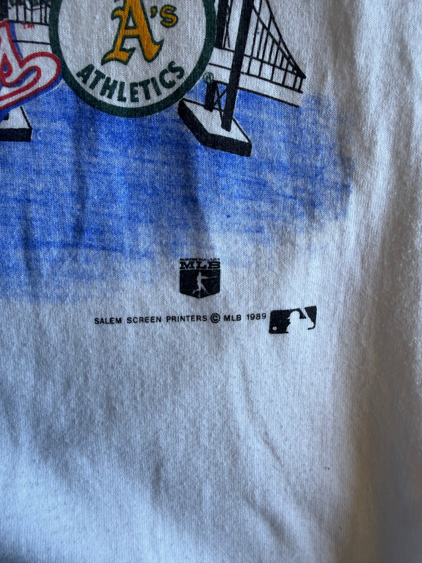 1989 Oakland Athletics VS. San Francisco Giants "Battle of the Bay" T-shirt (XL)