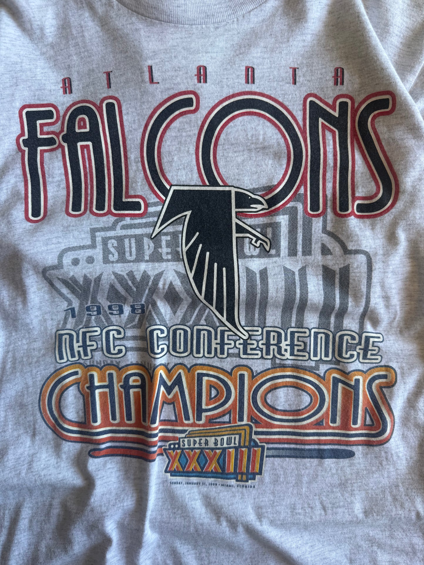 1998 Atlanta Falcons NFC Conference Champions T-shirt (L)