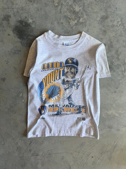 1992 Robin Yount Milwaukee Brewers 3000th Hit Caricature T-shirt (S)